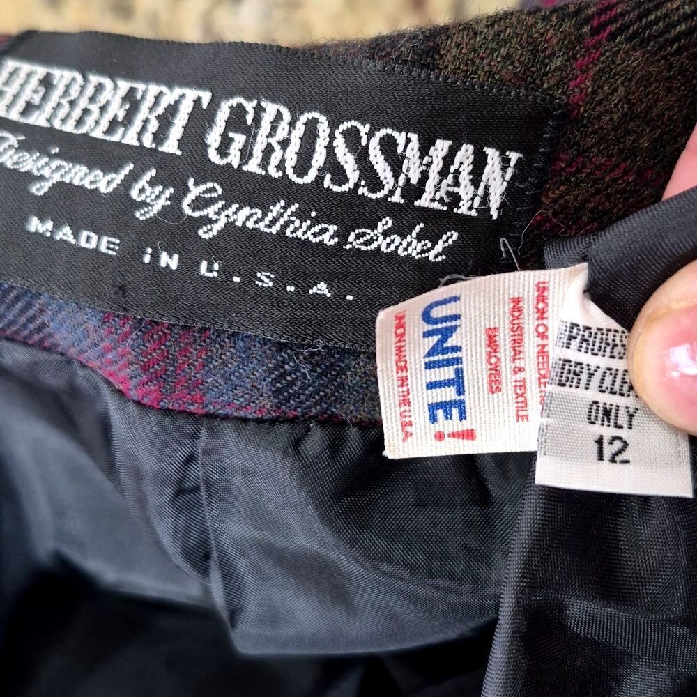 Herbert Grossman Design by Cynthia Sobal, Vintage Wool Blazer Sz 12/Large - Picture 6 of 16